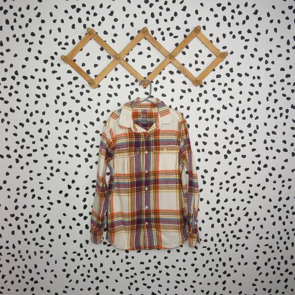 Wonder Nation Plaid Button Up Boys Long Sleeve Shirt - Picture 1 of 7